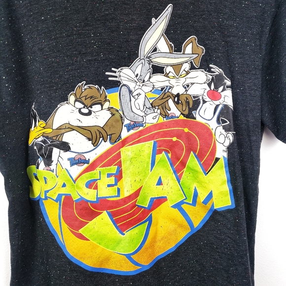 Space Jam Looney Tunes Black Unisex Tee Shirt XL - Picture 2 of 4